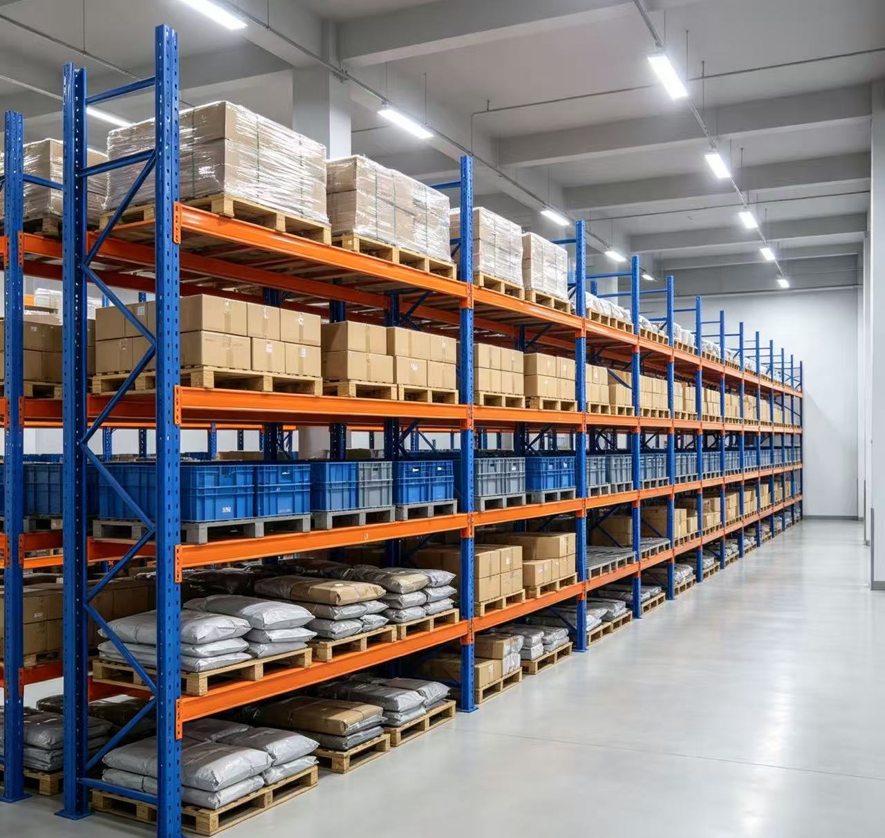 500KG Per Layer Butterfly Hole Heavy Duty Warehouse Storage Pallet Rack