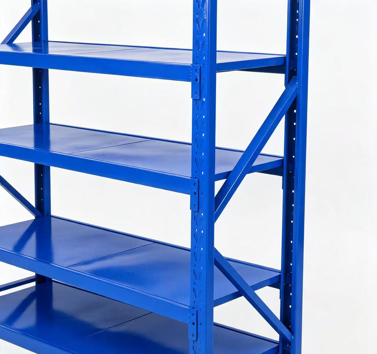 Blue 4-Tier Adjustable Metal Storage Rack | 200/400/600 lbs Per Layer Warehouse Shelving