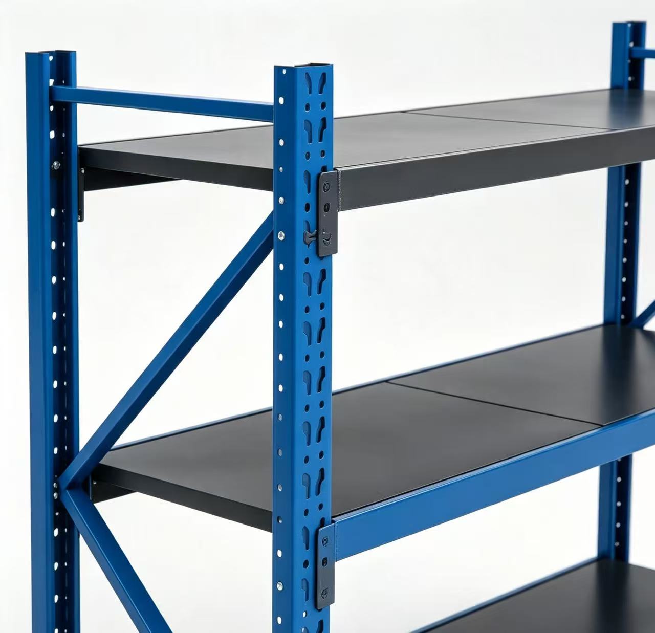 3-Tier Light Duty Butterfly Hole Storage Rack | Splicable Assemble Warehouse Shelving