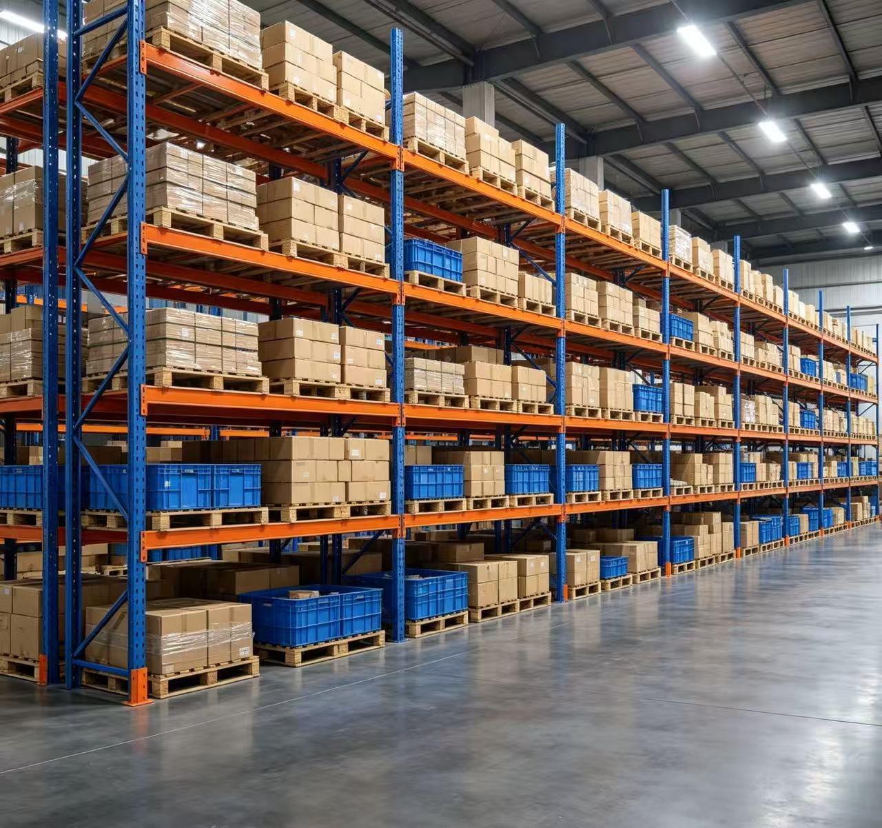500KG Per Layer Butterfly Hole Heavy Duty Warehouse Storage Pallet Rack