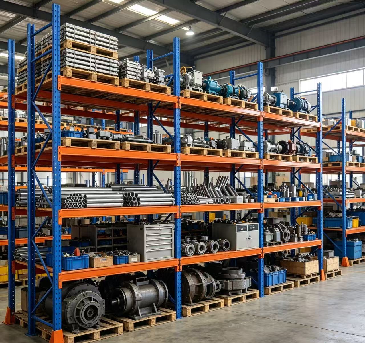 500KG Per Layer Butterfly Hole Heavy Duty Warehouse Storage Pallet Rack