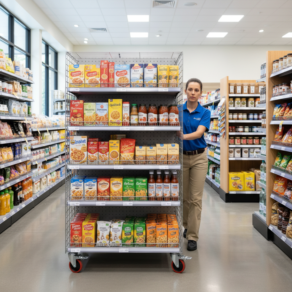 Gondola Casters System in retail store