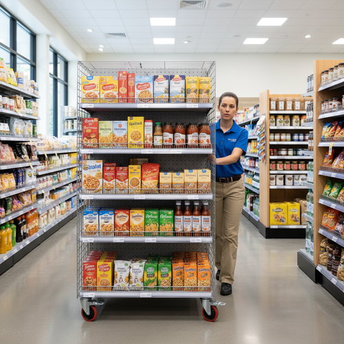 Gondola Casters System in retail store